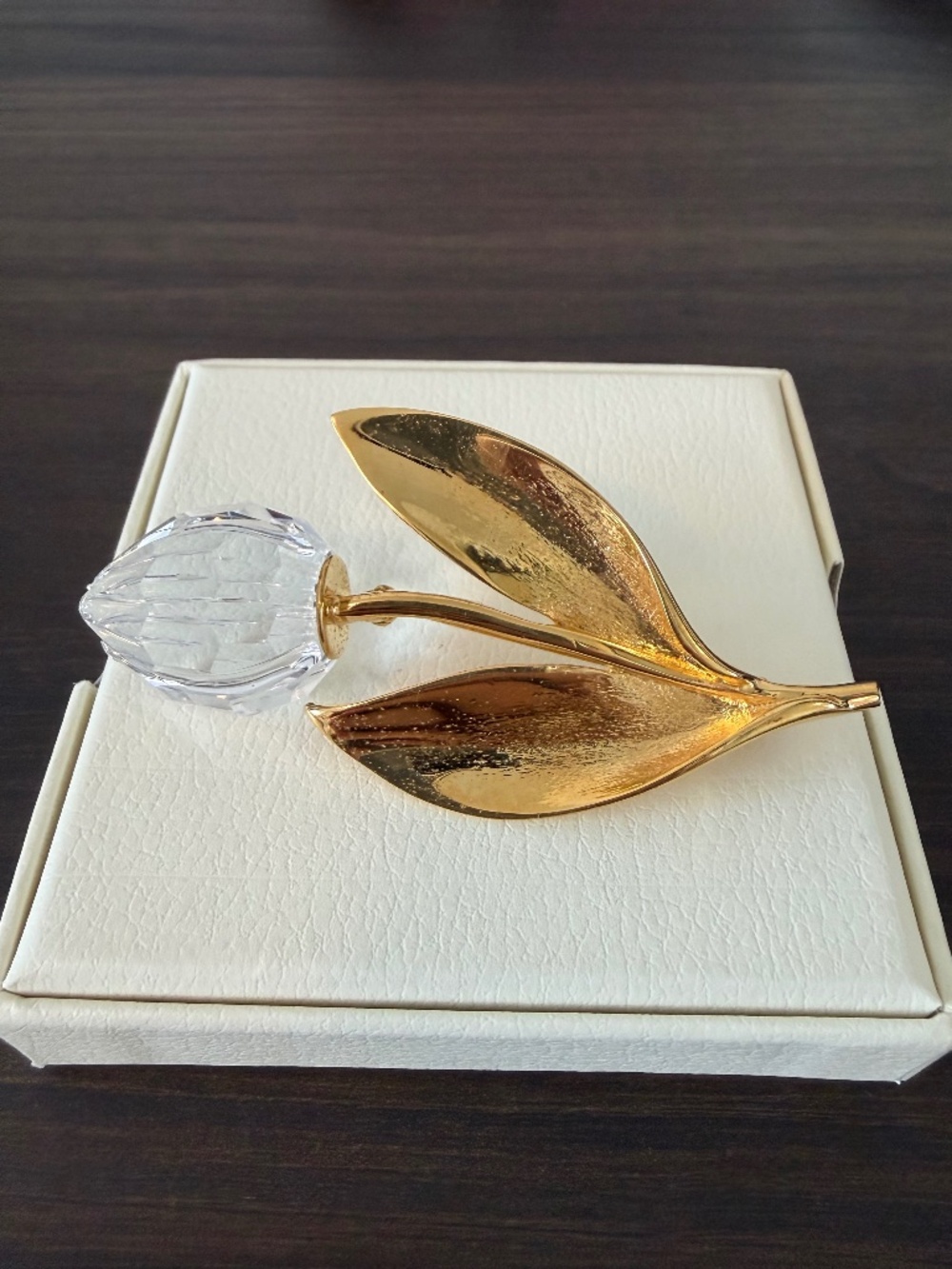 Swarovski Vintage Crystal Memories Gold Tulip Brooch